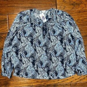 Joie Parisian paisley peasant top NWT